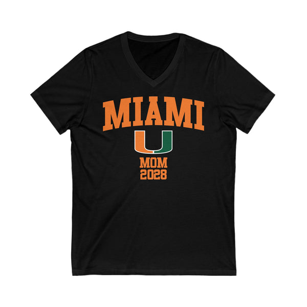 Miami Class of 2028 MOM V-Neck Tee