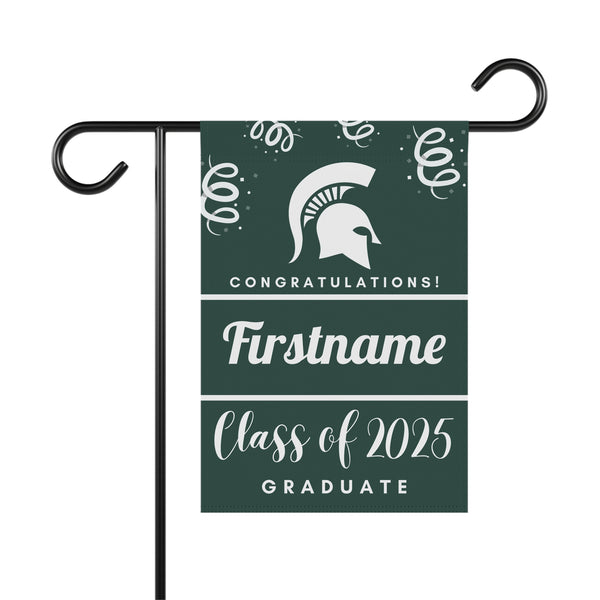Personalized MSU 2025 Graduate Yard Flag