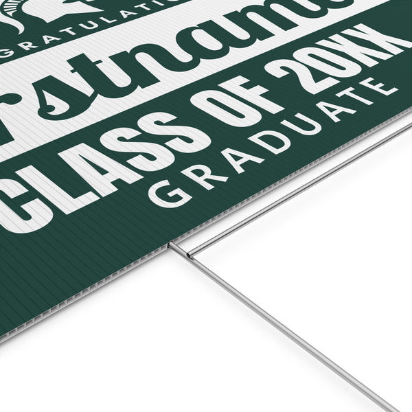 Personalized MSU Graduation Yard Sign