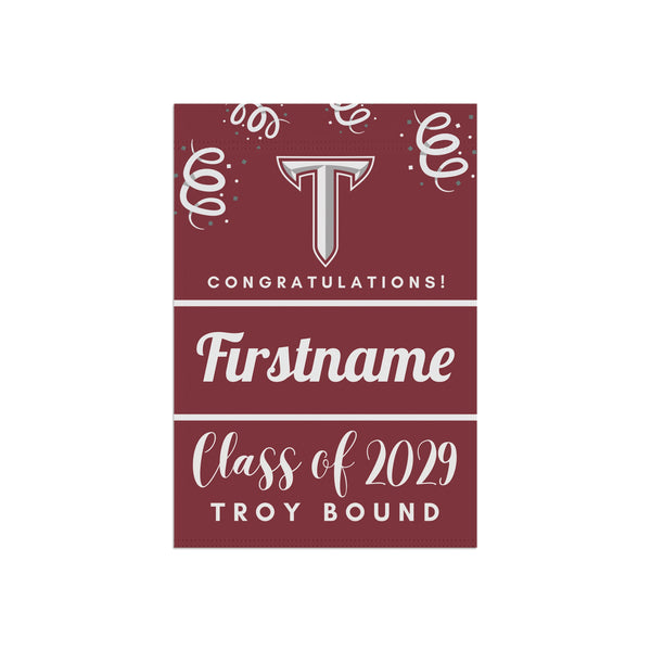 Personalized Troy 2029 Yard Flag