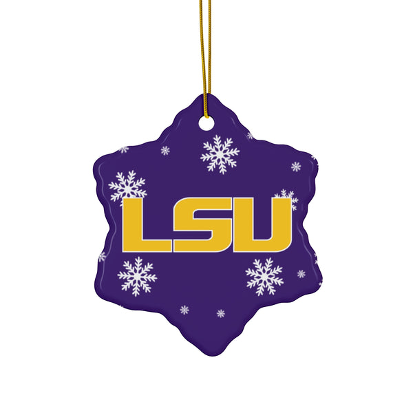 LSU Ceramic Ornaments