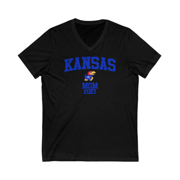 Kansas Class of 2027 MOM V-Neck Tee