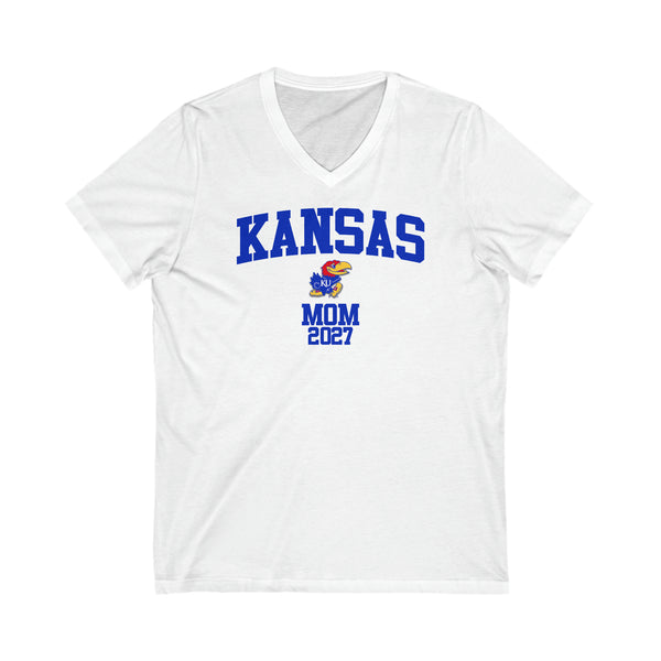 Kansas Class of 2027 MOM V-Neck Tee