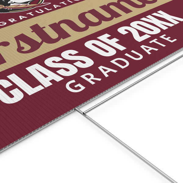 Personalized FSU Graduation Yard Sign