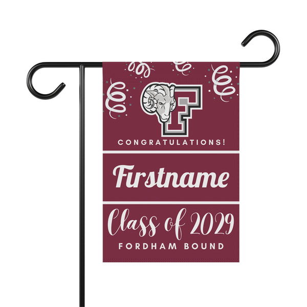 Personalized Fordham 2029 Yard Flag