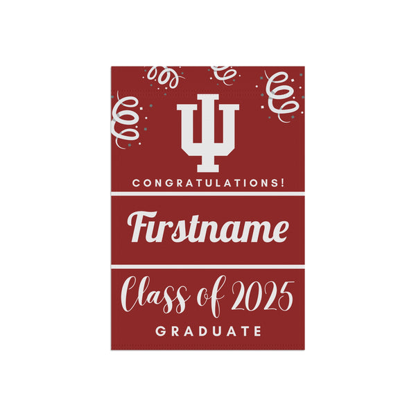 Personalized IU 2025 Graduate Yard Flag