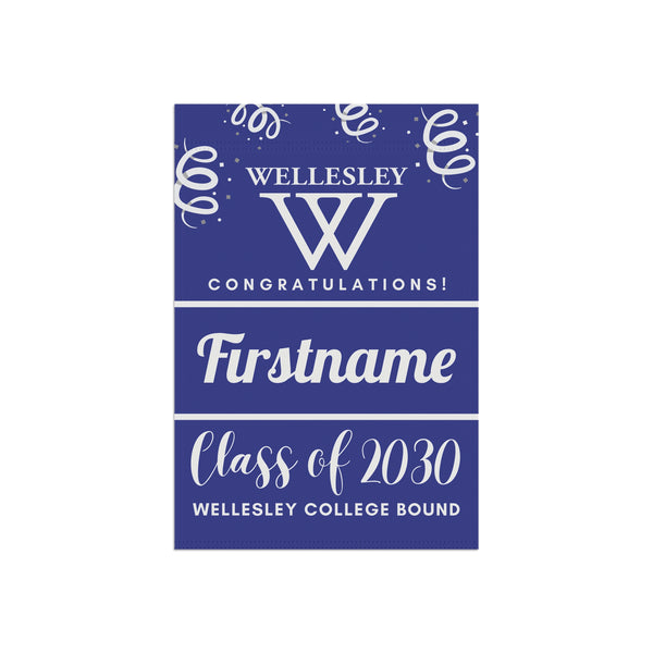 Personalized Wellesley 2030 Yard Flag