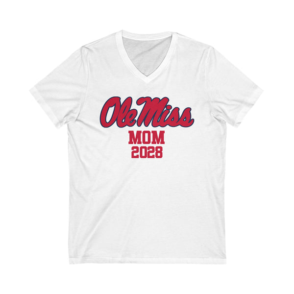 Ole Miss Class of 2028 MOM V-Neck Tee