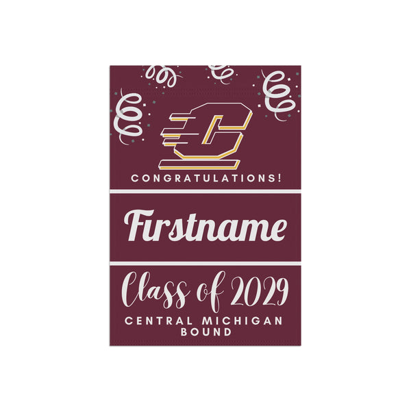Personalized Central Michigan 2029 Yard Flag
