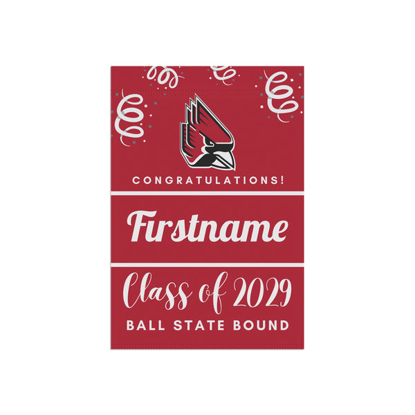 Personalized Ball State 2029 Yard Flag