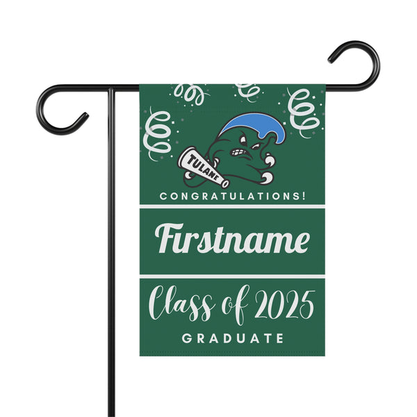 Personalized Tulane 2025 Graduate Yard Flag