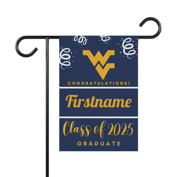 Personalized WVU 2025 Graduate Yard Flag