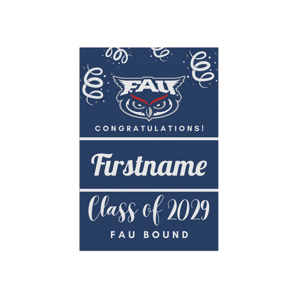 Personalized FAU 2029 Yard Flag