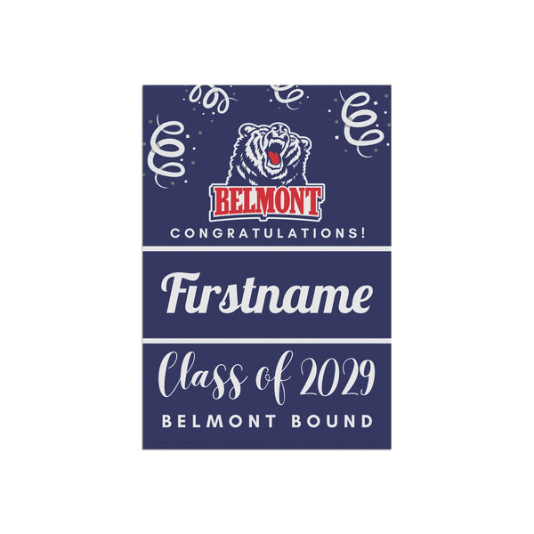 Personalized Belmont 2029 Yard Flag