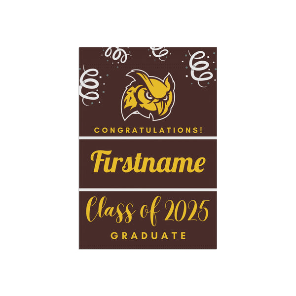 Personalized Rowan 2025 Graduate Yard Flag