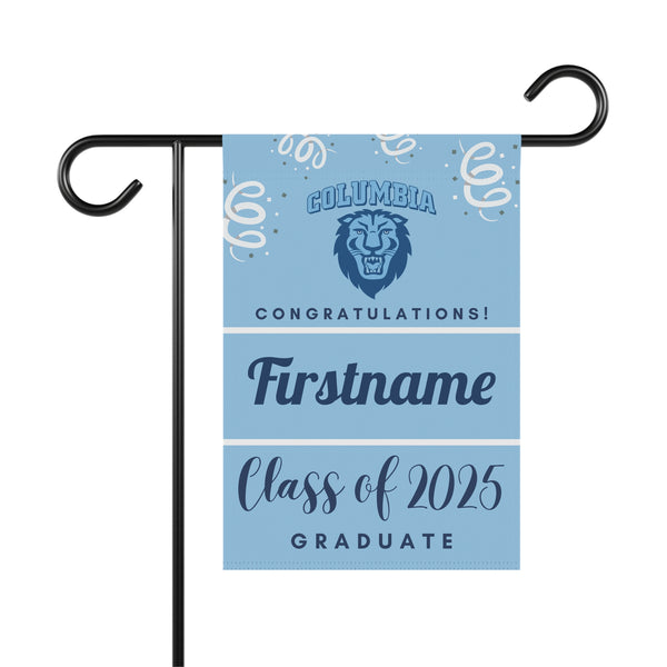 Personalized Columbia 2025 Graduate Yard Flag