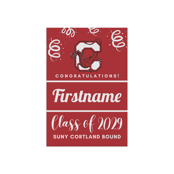 Personalized SUNY Cortland 2029 Yard Flag