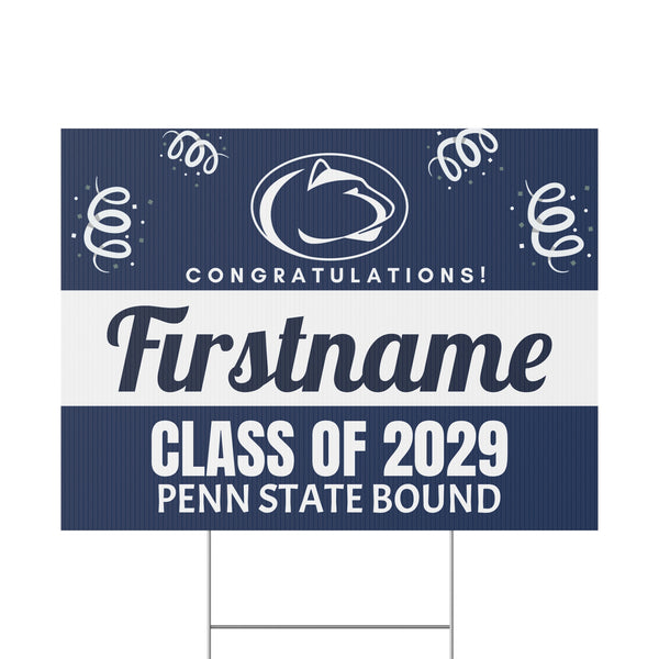 Personalized PSU 2029 Bound Yard Sign