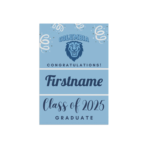 Personalized Columbia 2025 Graduate Yard Flag