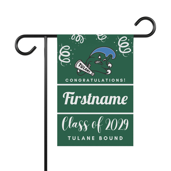 Personalized Tulane 2029 Yard Flag