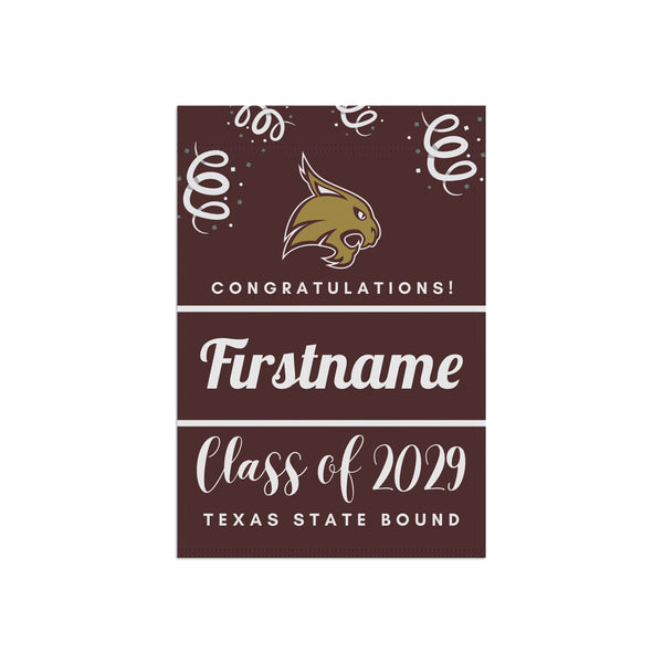 Personalized TXST 2029 Yard Flag