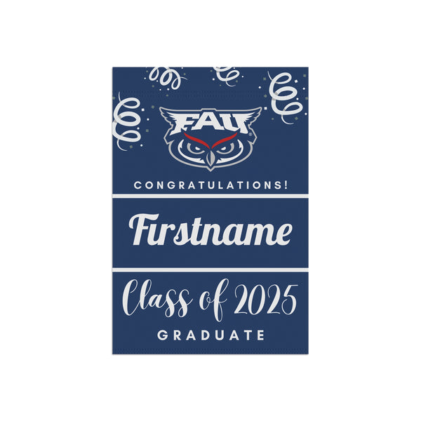 Personalized FAU 2025 Graduate Yard Flag