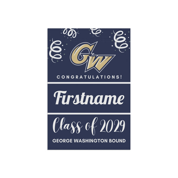 Personalized GWU 2029 Yard Flag