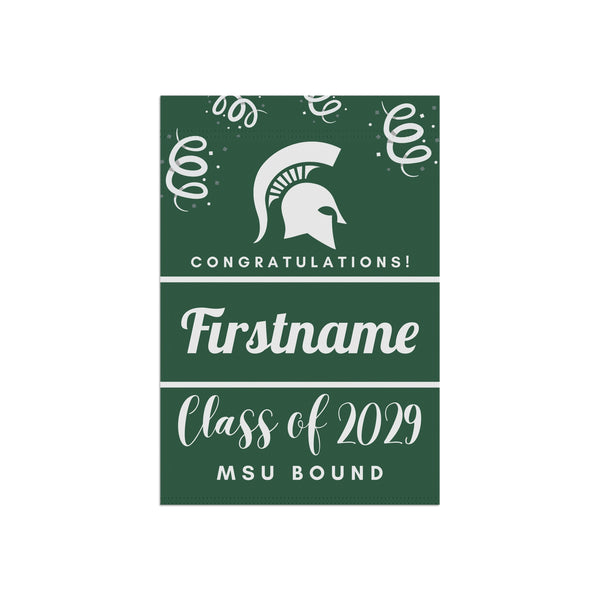 Personalized MSU 2029 Yard Flag