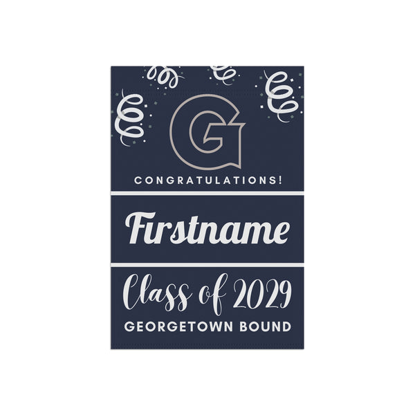 Personalized Georgetown 2029 Yard Flag