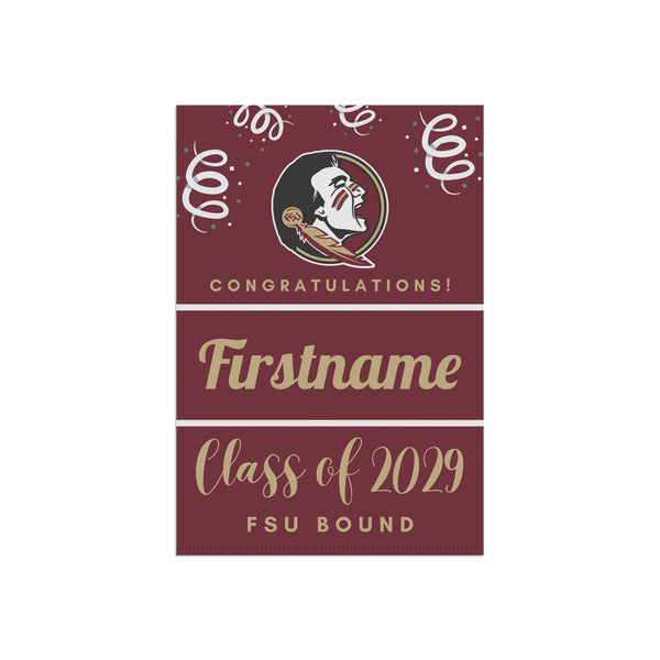 Personalized FSU 2029 Yard Flag