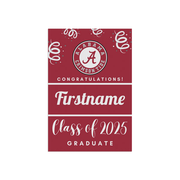 Personalized Alabama 2025 Graduate Yard Flag