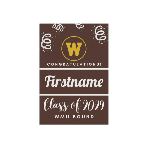 Personalized WMU 2029 Yard Flag