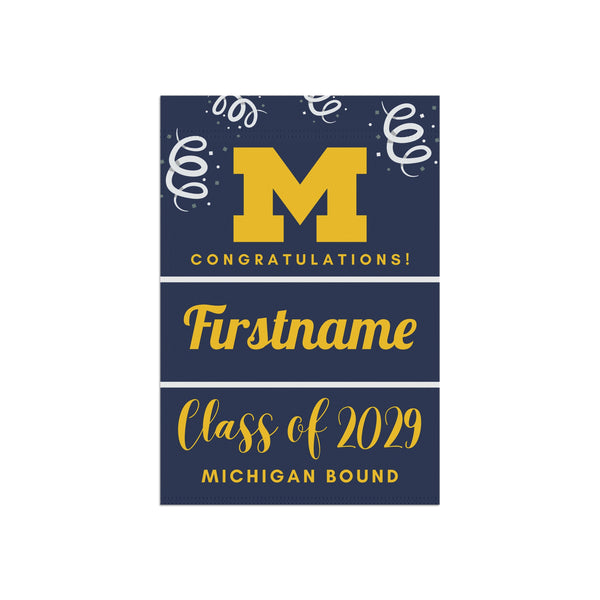 Personalized Michigan 2029 Yard Flag