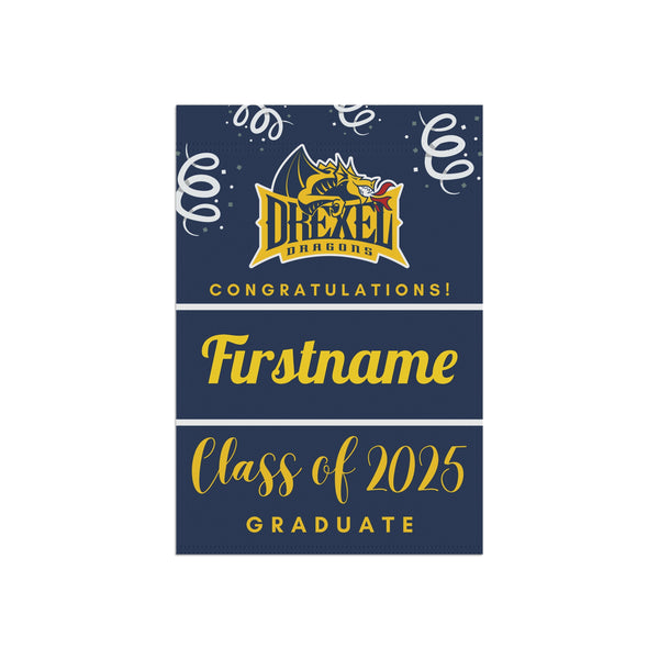Personalized Drexel 2025 Graduate Yard Flag