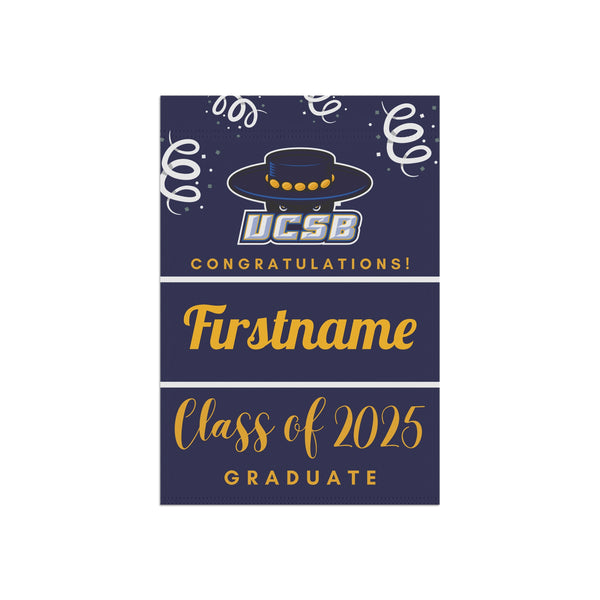 Personalized UCSB 2025 Graduate Yard Flag