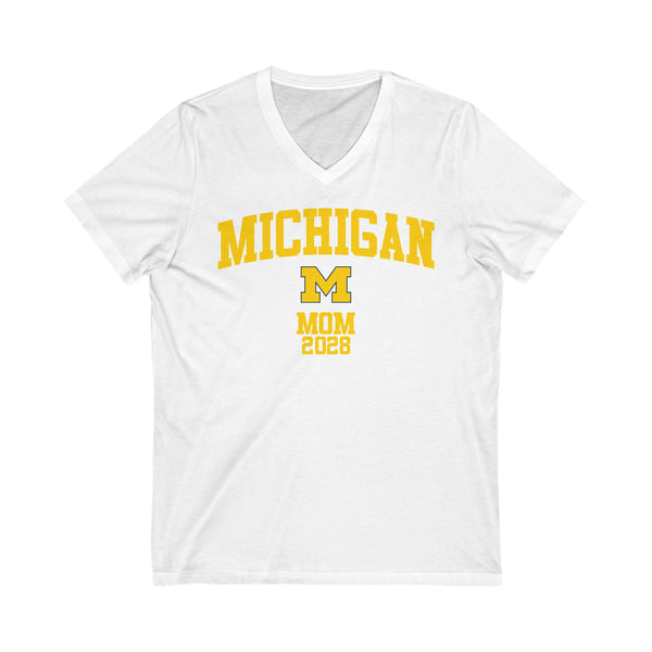 Michigan Class of 2028 MOM V-Neck Tee