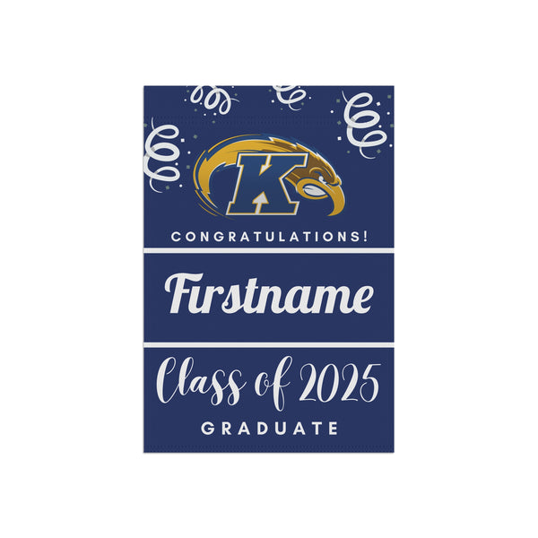 Personalized Kent State 2025 Graduate Yard Flag