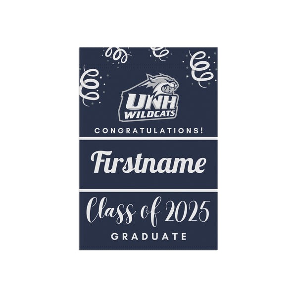 Personalized UNH 2025 Graduate Yard Flag
