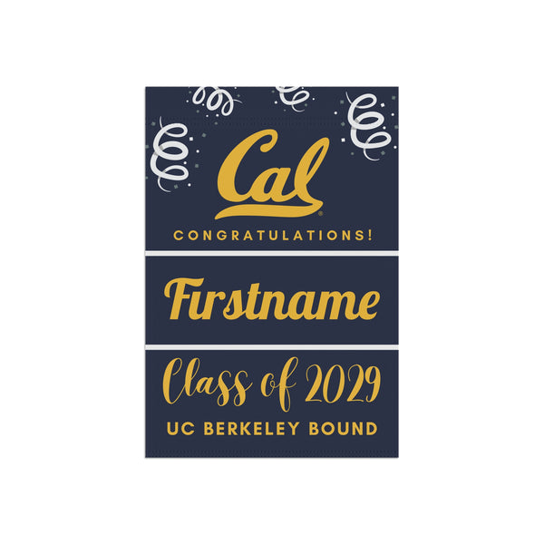 Personalized UC Berkeley 2029 Yard Flag