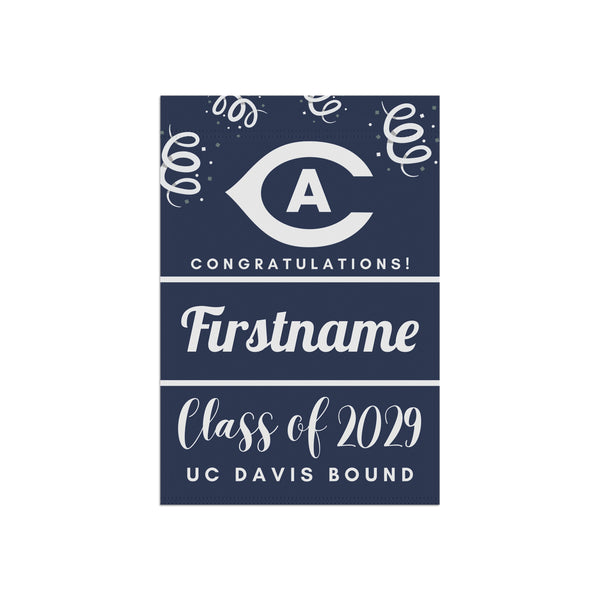 Personalized UC Davis 2029 Yard Flag