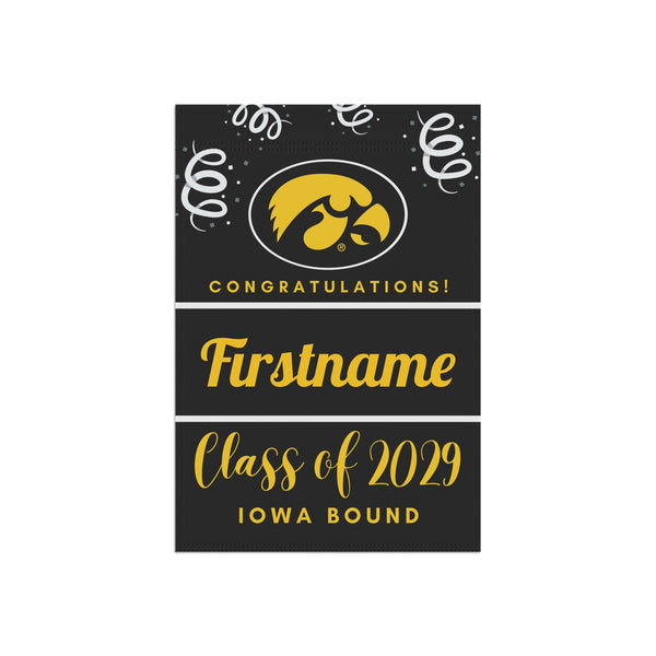 Personalized Iowa 2029 Yard Flag