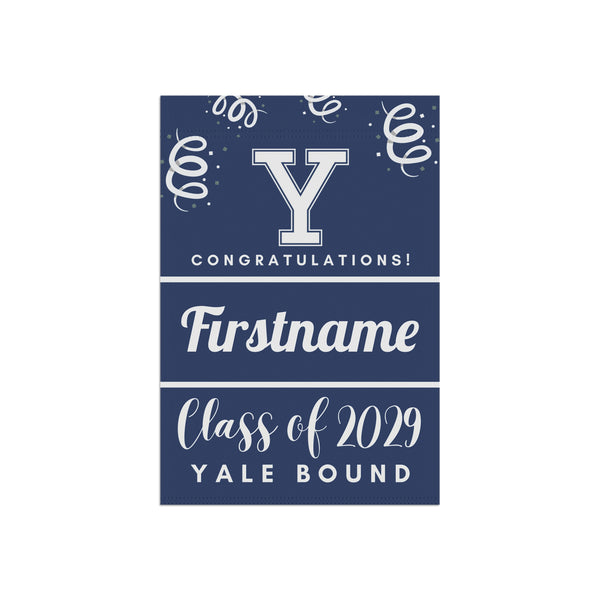 Personalized Yale 2029 Yard Flag