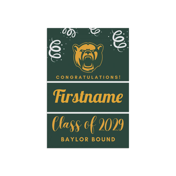 Personalized Baylor 2029 Yard Flag