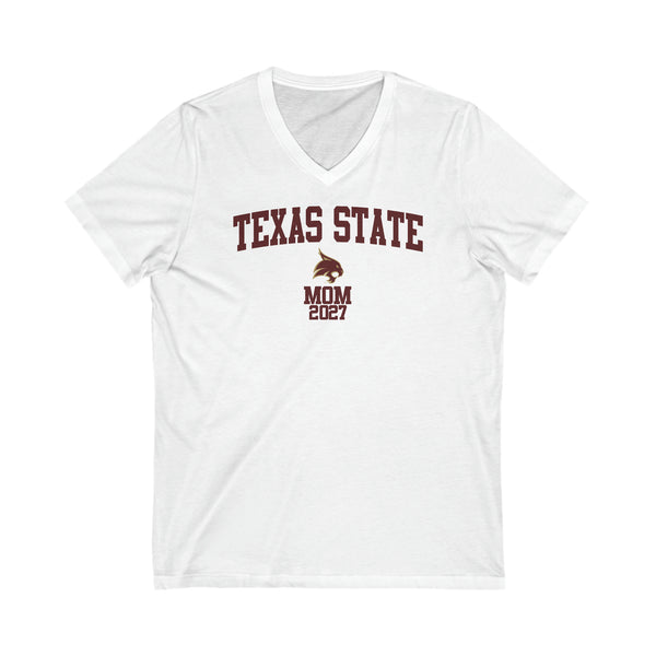 Texas State Class of 2027 MOM V-Neck Tee