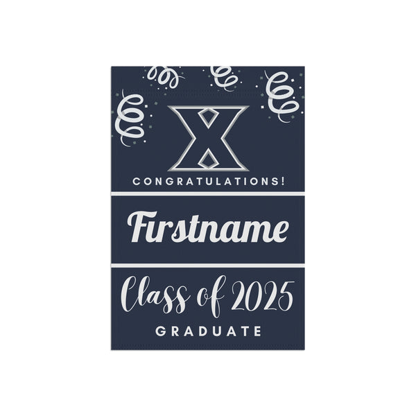 Personalized Xavier 2025 Graduate Yard Flag
