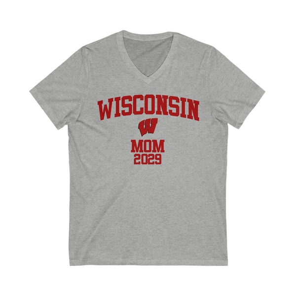 UW Madison 2029 MOM V-Neck Tee