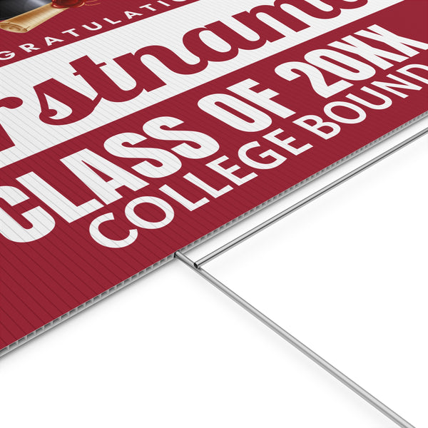 Personalized College Bound Yard Sign