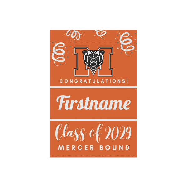 Personalized Mercer 2029 Yard Flag
