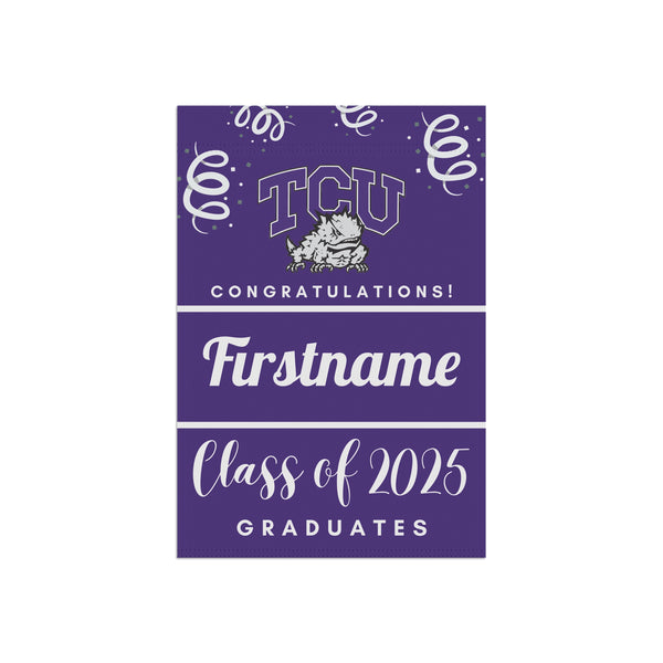 Personalized TCU 2025 Graduate Yard Flag