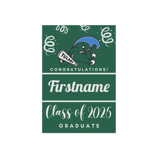 Personalized Tulane 2025 Graduate Yard Flag